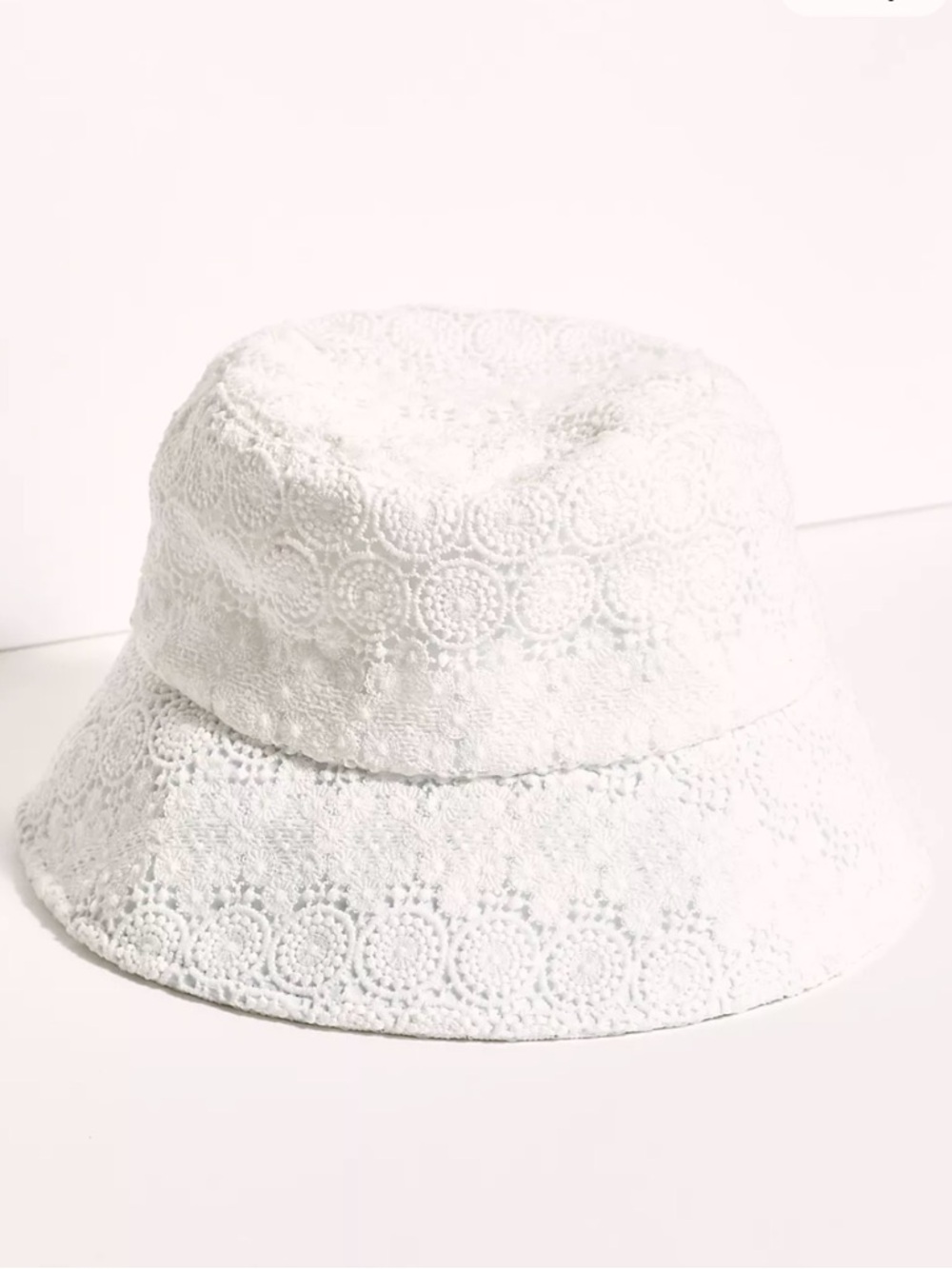 Lack of Color White Lace Crochet Bucket Hat